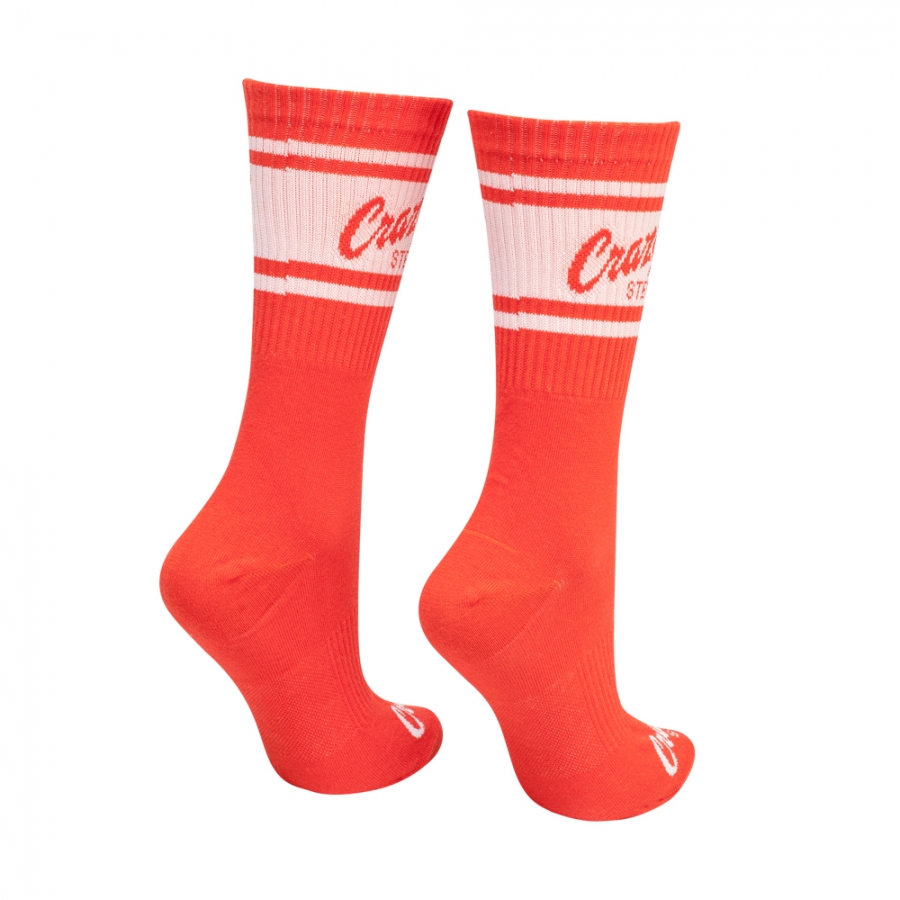 Vysoké športové ponožky červené/candy 